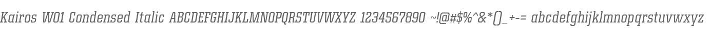 Kairos W01 Condensed Italic