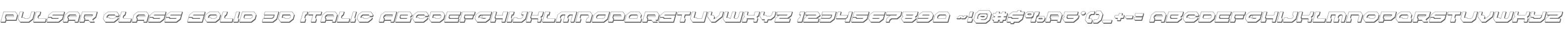 Pulsar Class Solid 3D Italic