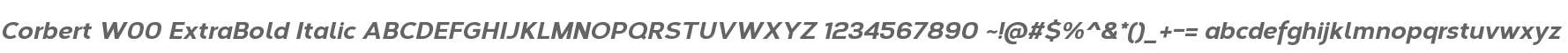Corbert W00 ExtraBold Italic
