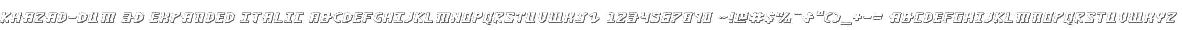 Khazad-Dum 3D Expanded Italic