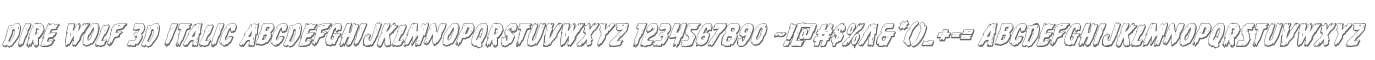 Dire Wolf 3D Italic