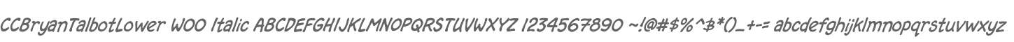 CCBryanTalbotLower W00 Italic