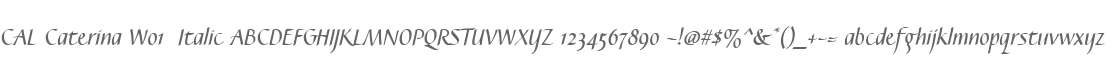 CAL Caterina W01  Italic