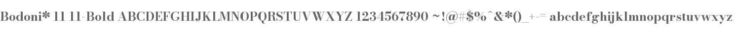 Bodoni* 11 Bold