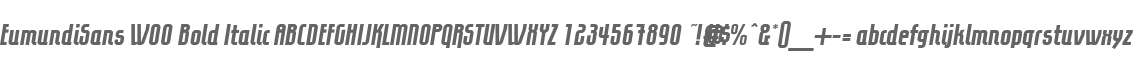 EumundiSans W00 Bold Italic