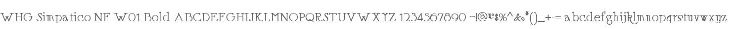 WHG Simpatico NF W01 Bold