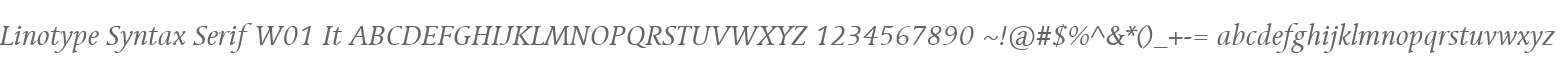 Linotype Syntax Serif W01 It