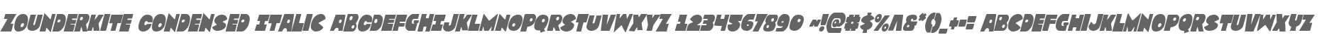 Zounderkite Condensed Italic