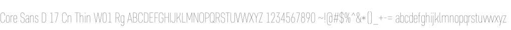Core Sans D 17 Cn Thin W01 Rg