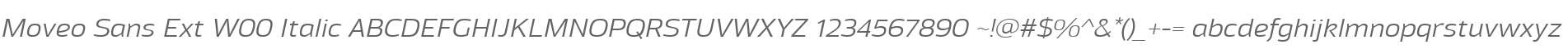 Moveo Sans Ext W00 Italic