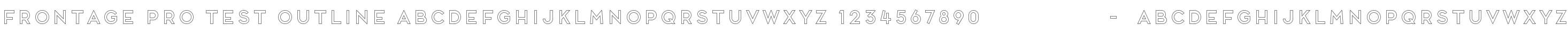 Frontage Pro Test Outline