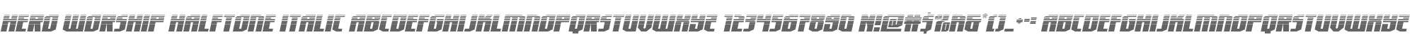 Hero Worship Halftone Italic