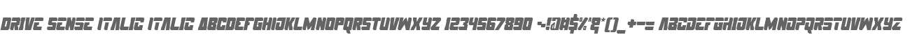 Drive Sense Italic