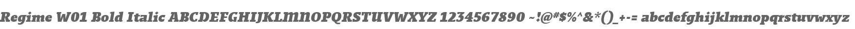 Regime W01 Bold Italic