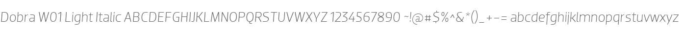 Dobra W01 Light Italic
