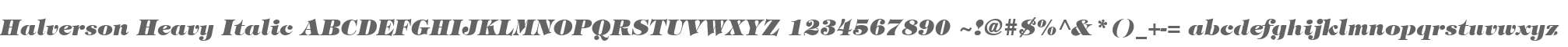 Halverson Heavy Italic