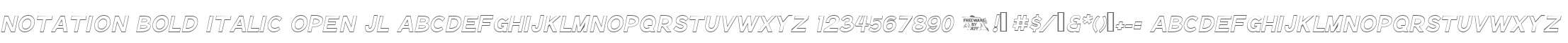 Notation Bold Italic Open JL