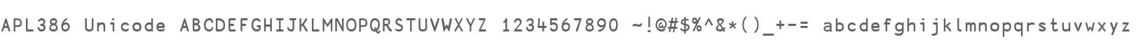 APL386 Unicode