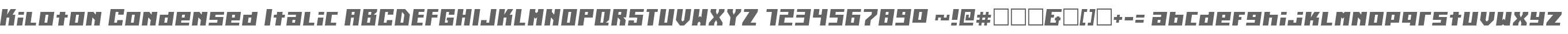 Kiloton Condensed Italic