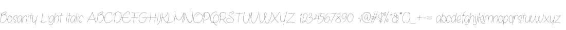 Bosanity Light Italic