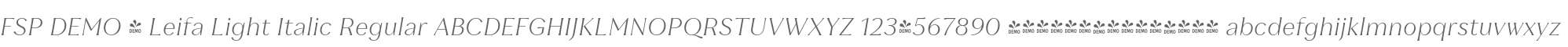 FSP DEMO - Leifa Light Italic