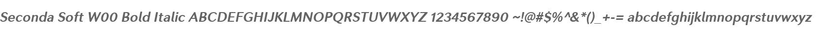 Seconda Soft W00 Bold Italic