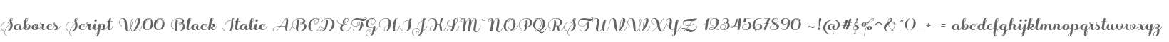 Sabores Script W00 Black Italic