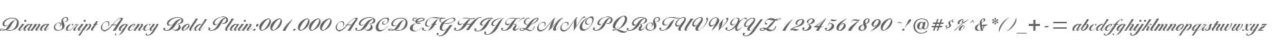 Diana Script Agency Bold Plain:001.000