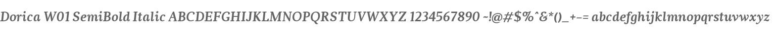 Dorica W01 SemiBold Italic