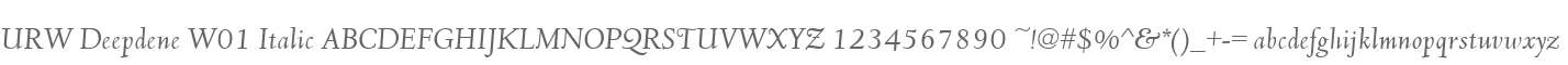 URW Deepdene W01 Italic