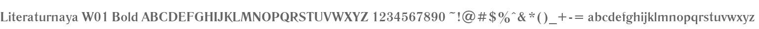 Literaturnaya W01 Bold