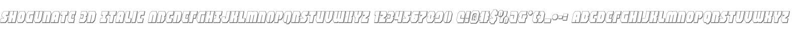 Shogunate 3D Italic