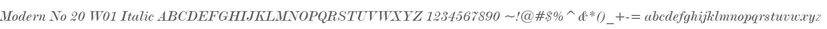 Modern No 20 W01 Italic