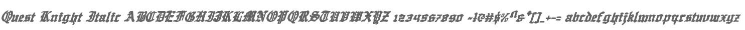 Quest Knight Italic