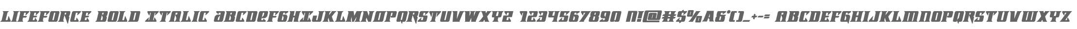 Lifeforce Bold Italic