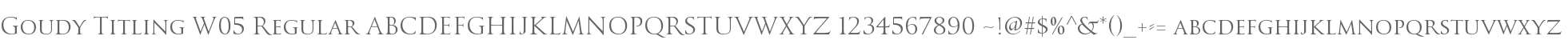 Goudy Titling W05 Regular