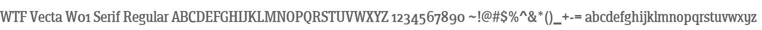 WTF Vecta W01 Serif Regular