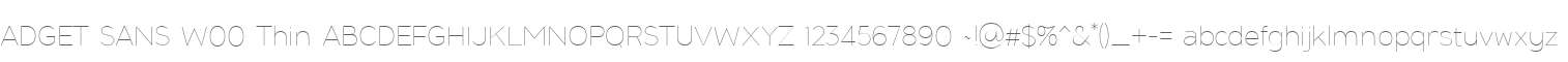 ADGET SANS W00 Thin