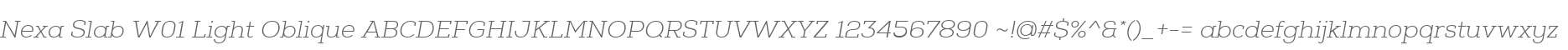 Nexa Slab W01 Light Oblique