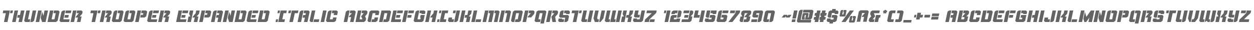 Thunder Trooper Expanded Italic