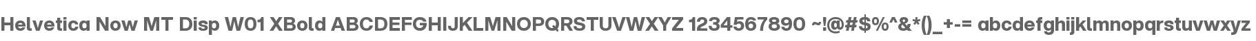 Helvetica Now MT Disp W01 XBold