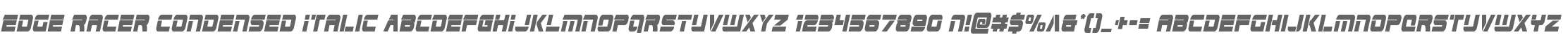 Edge Racer Condensed Italic