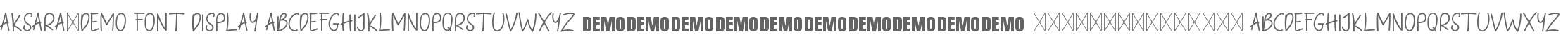 Aksara-DEMO FONT Display