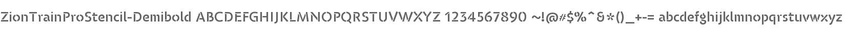 ZionTrainProStencil-Demibold