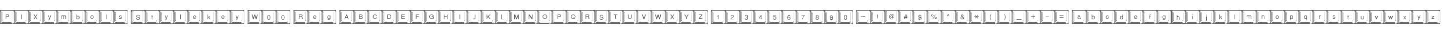 PIXymbols Stylekey W00 Reg