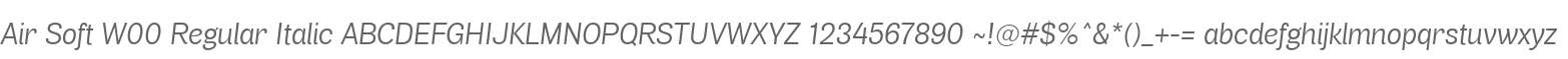 Air Soft W00 Regular Italic
