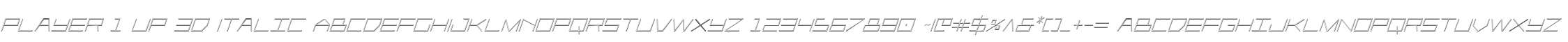 Player 1 Up 3D Italic