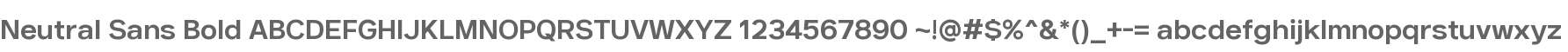 Neutral Sans Bold