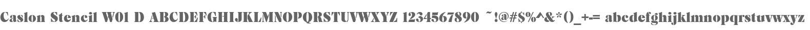 Caslon Stencil W01 D