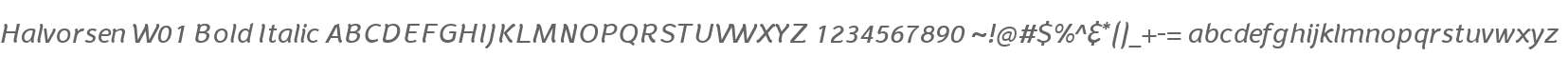 Halvorsen W01 Bold Italic